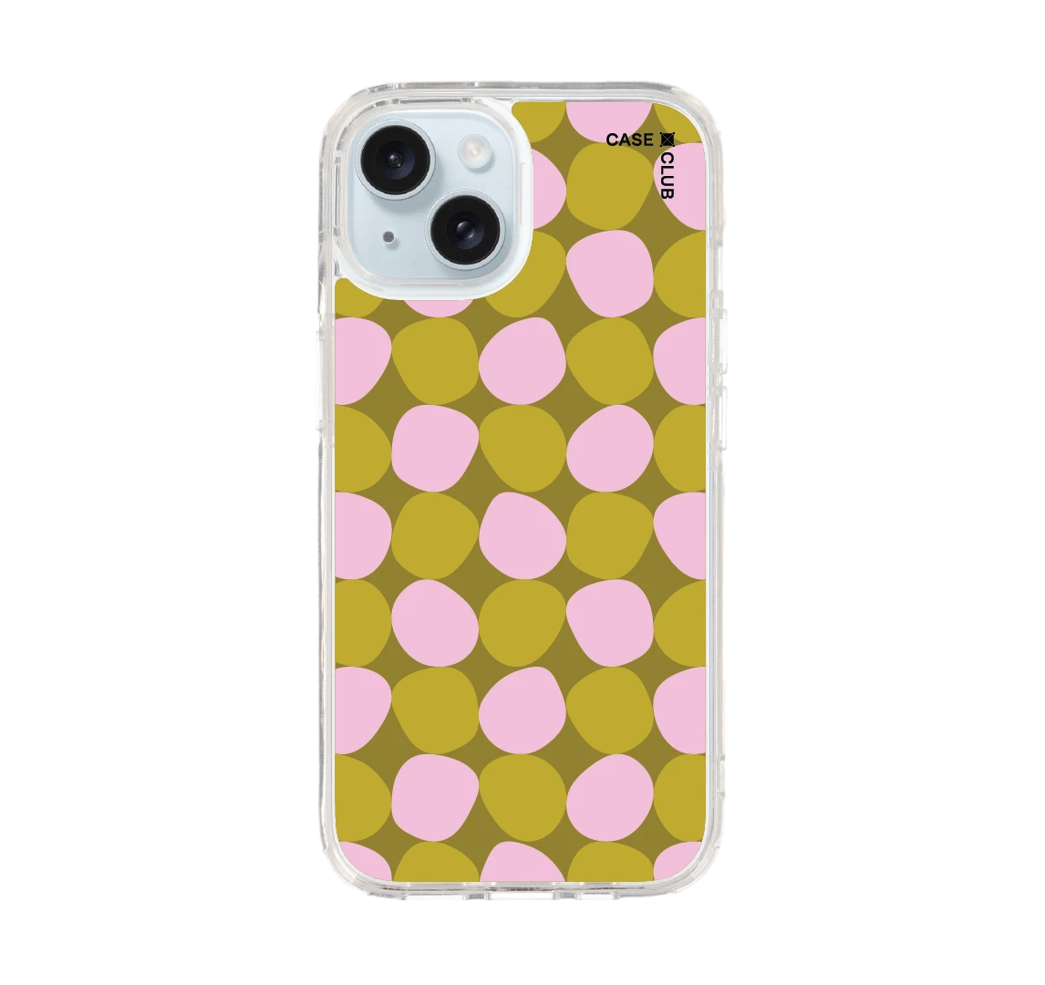 ลาย dot ลายจุดชมพูเขียว